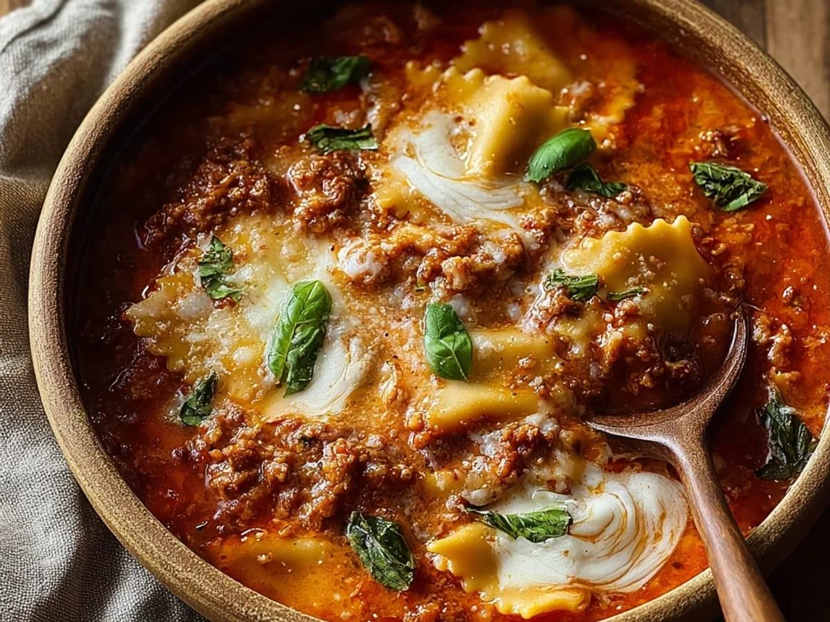Hearty Crock Pot Lasagna Soup: Weeknight Comfort - Image 1