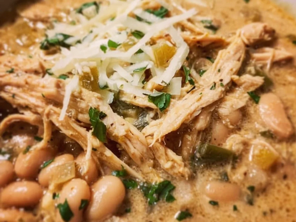 Hearty Crockpot White Chicken Chili with Cream Cheese - Image 2