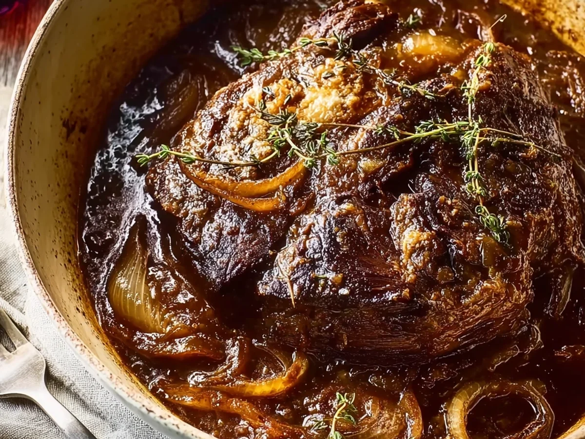 Hearty French Onion Pot Roast with Rich Gravy - Image 2