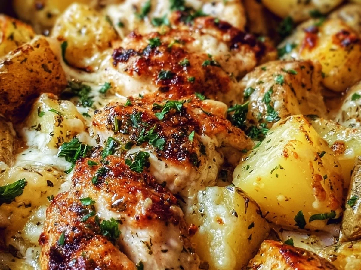 Hearty Garlic Parmesan Chicken & Potatoes One-Pan - Image 1