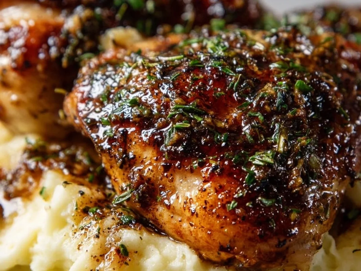 Hearty Glazed Garlic Herb Chicken & Creamy Mash - Image 2