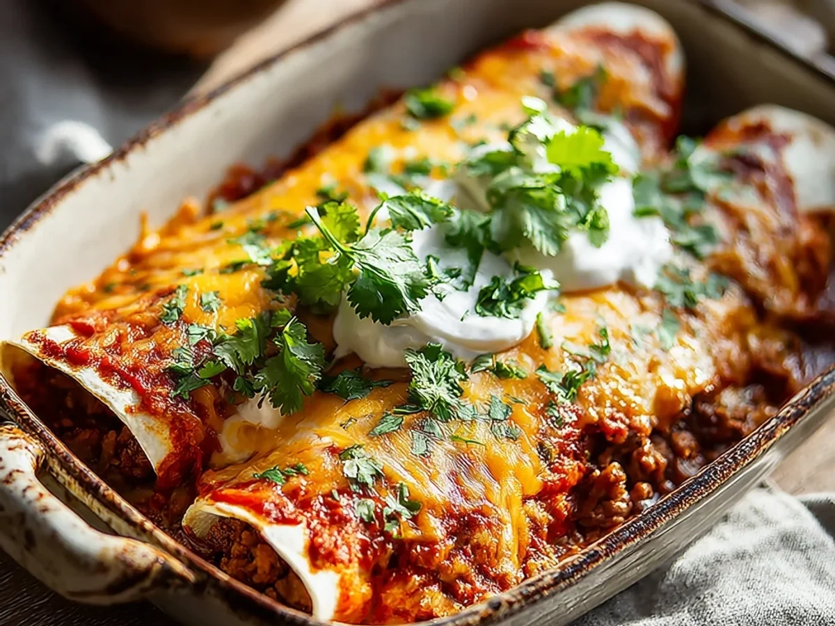 Hearty Ground Beef Enchiladas: Simple Weeknight Meal - Image 1