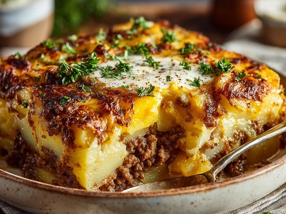 Hearty Ground Beef Potatoes Casserole for Comfort - Image 1