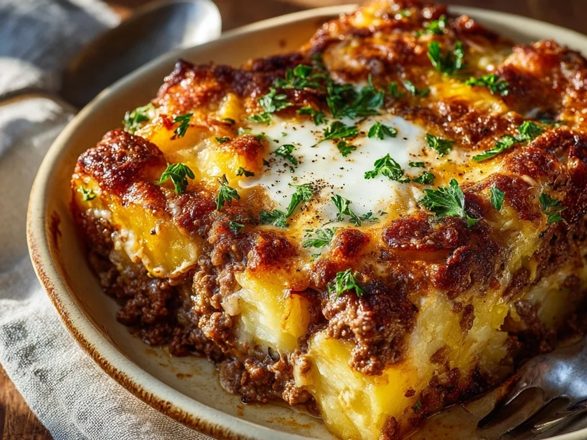 Hearty Ground Beef Potatoes Casserole for Comfort - Image 2