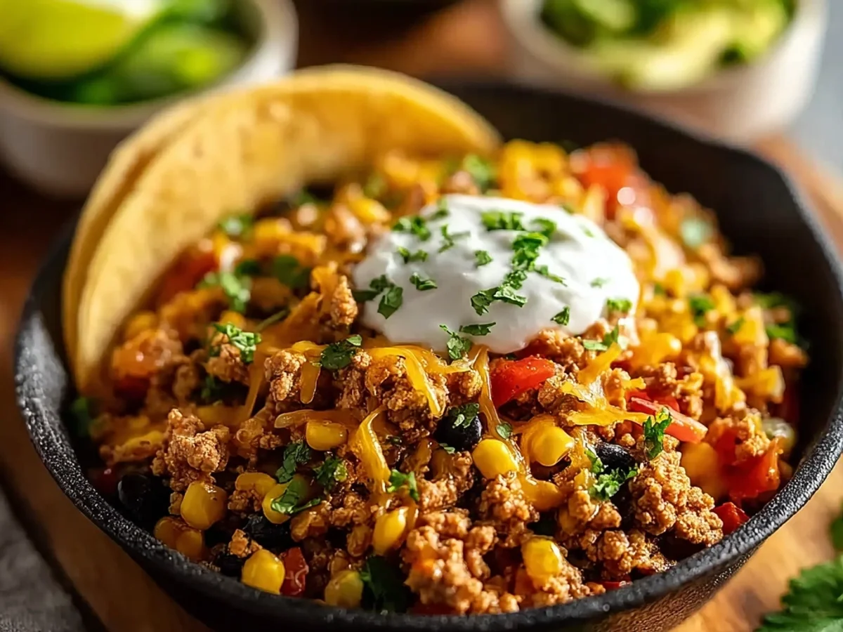 Hearty Ground Turkey Taco Skillet: Quick Weeknight Dinner - Image 1