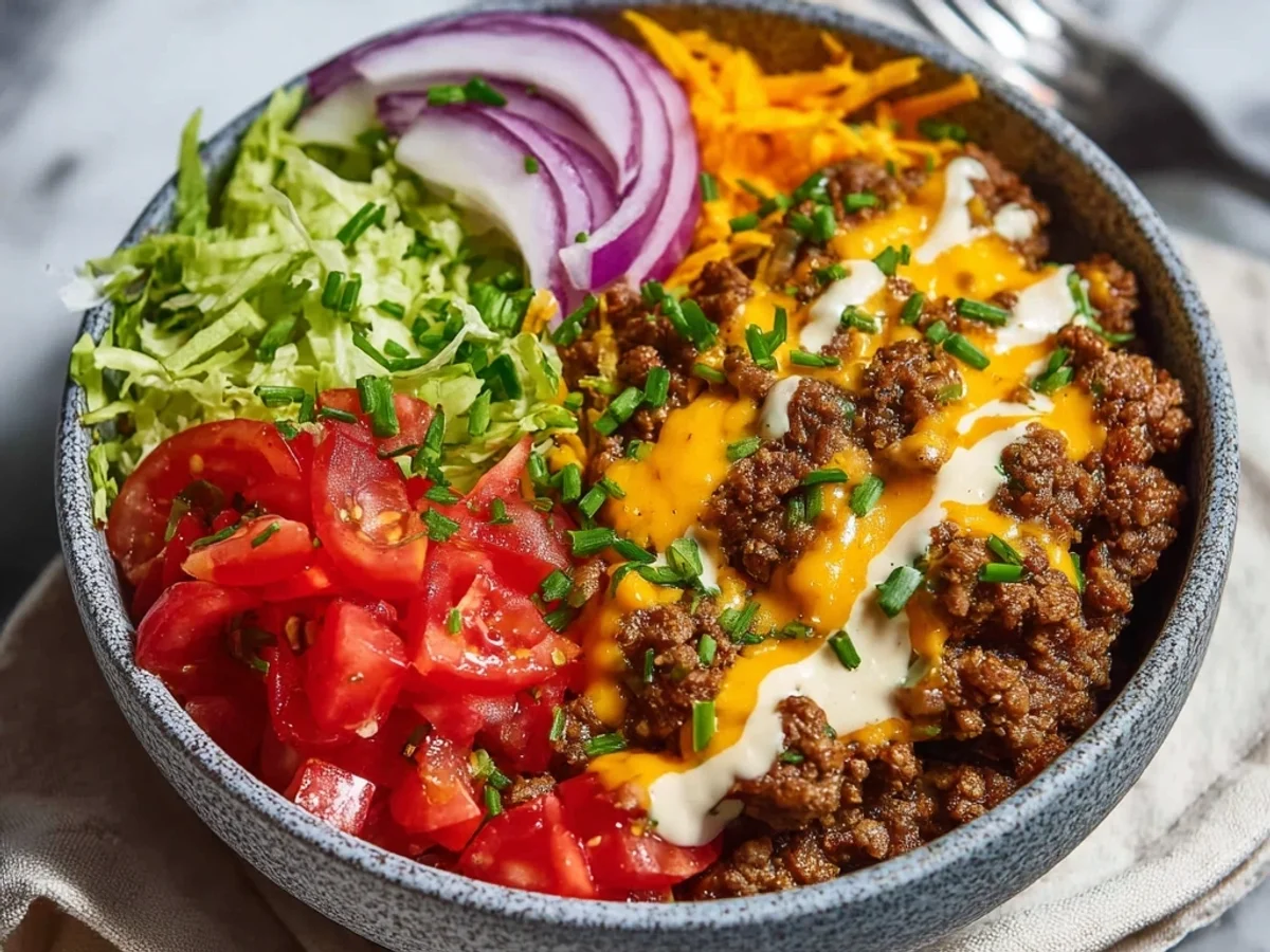 Hearty High Protein Cheeseburger Bowls for Weeknights - Image 1
