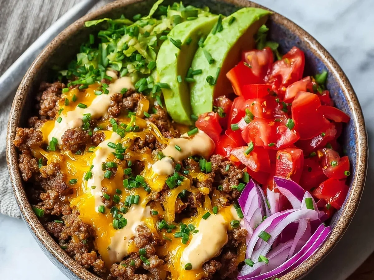 Hearty High Protein Cheeseburger Bowls for Weeknights - Image 2