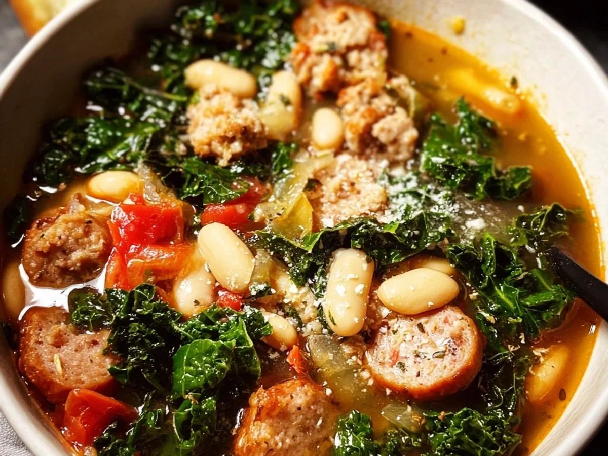 Hearty Kale, Turkey Sausage & White Bean Soup - Image 1