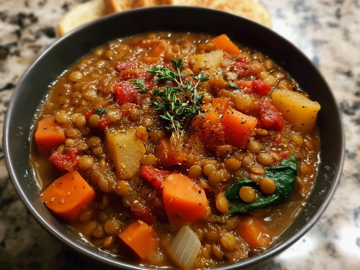 Hearty Lentil Stew: Protein-Packed Vegetarian Dinner - Image 1