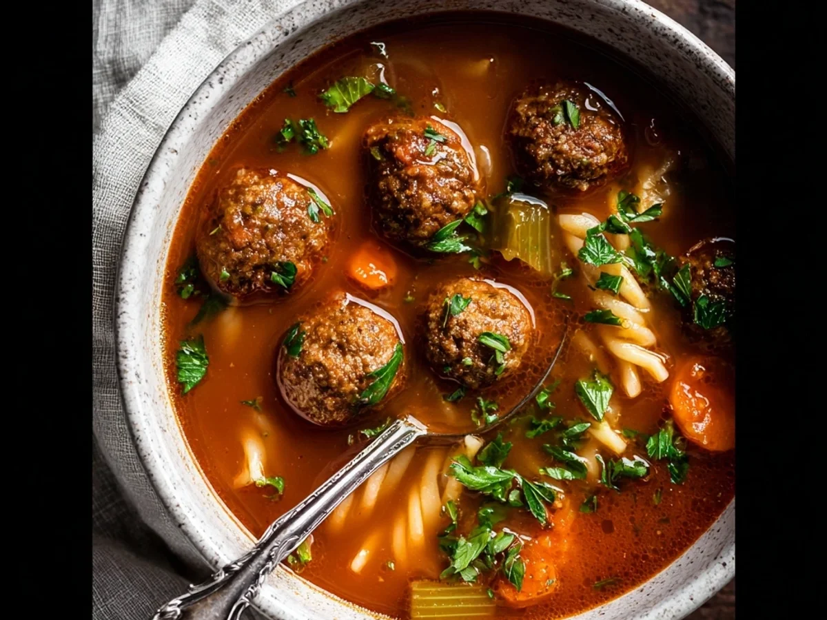 Hearty Meatball Soup Recipe: A Comforting Bowl - Image 1