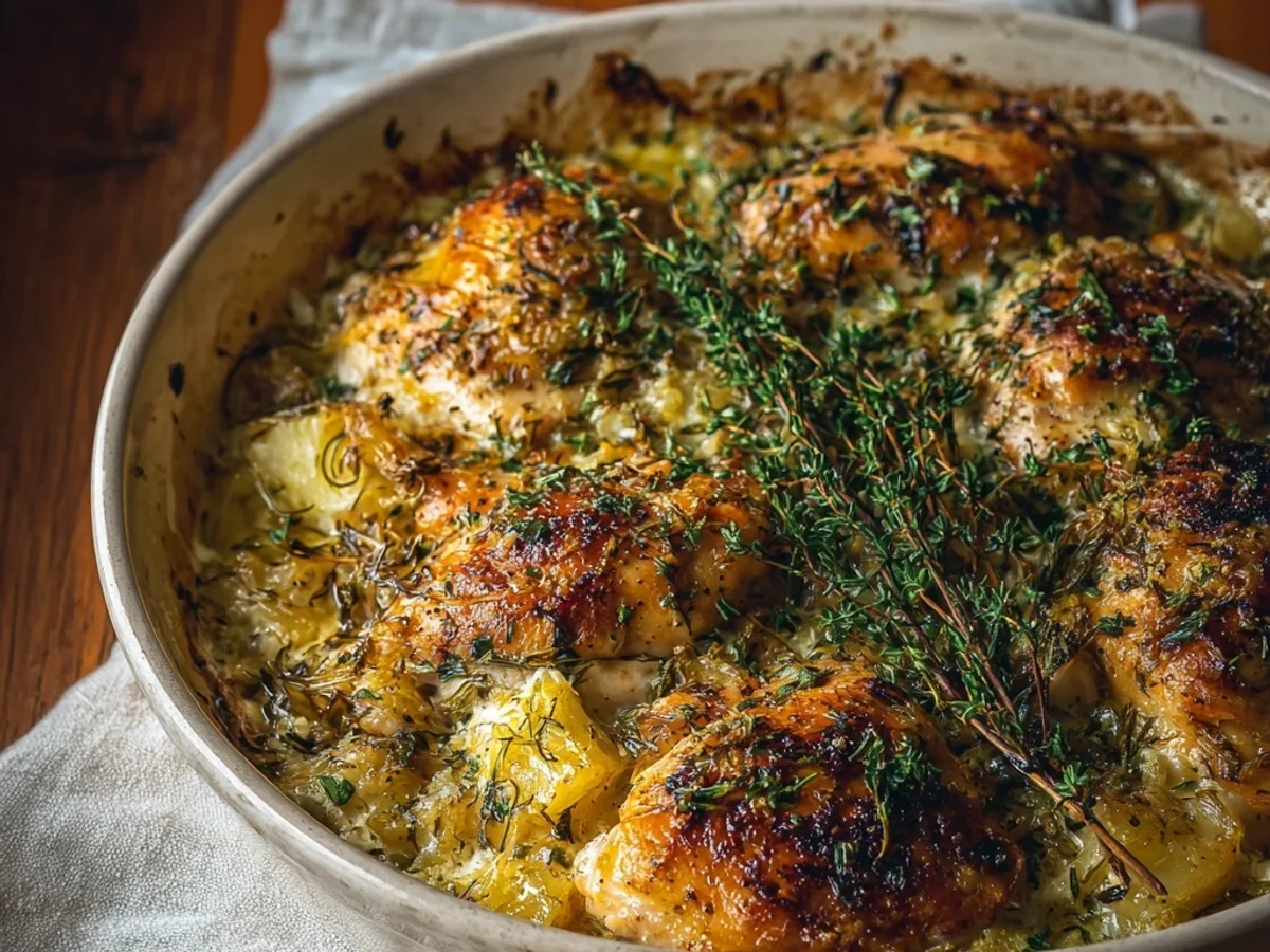 Hearty Savory Baked Herb Chicken Casserole - Image 1