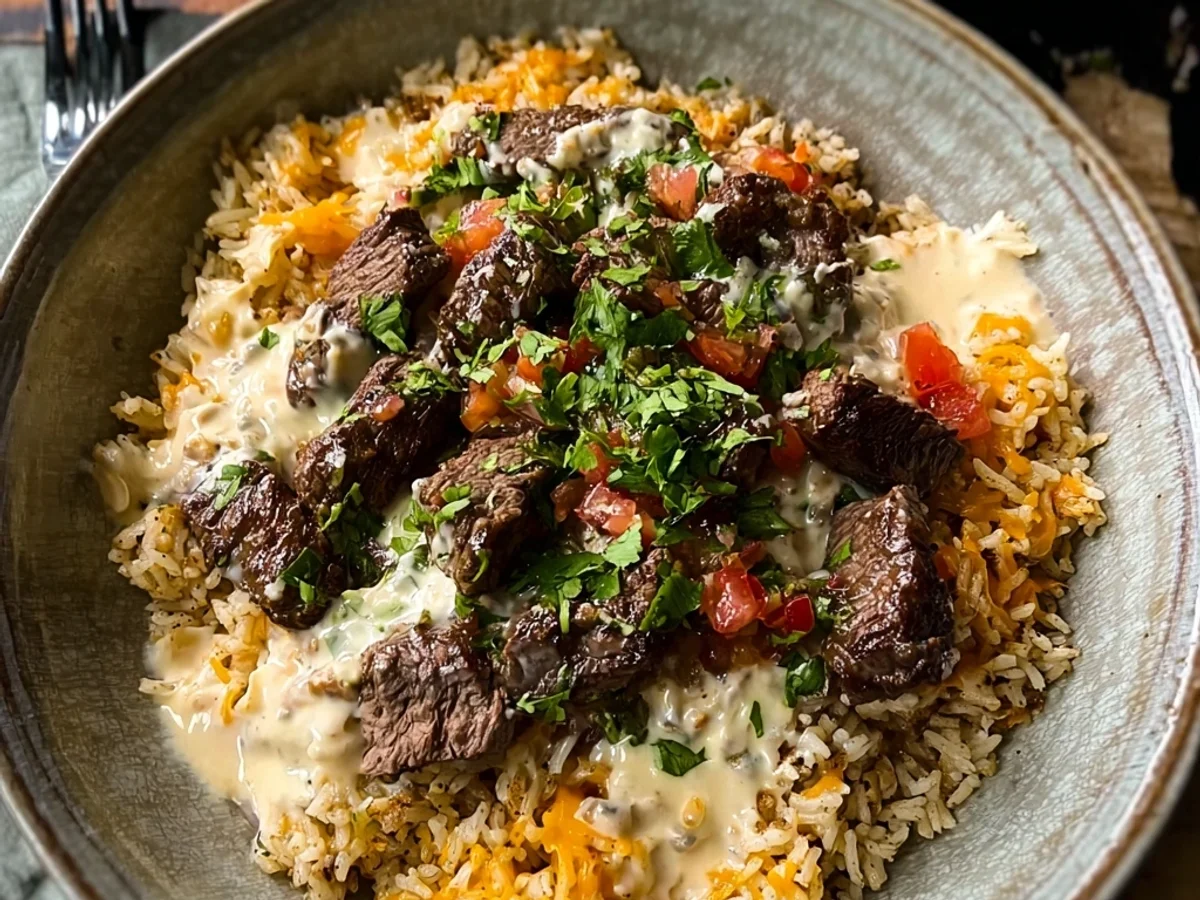 Hearty Steak Queso Rice: Skillet Dinner Bliss - Image 2