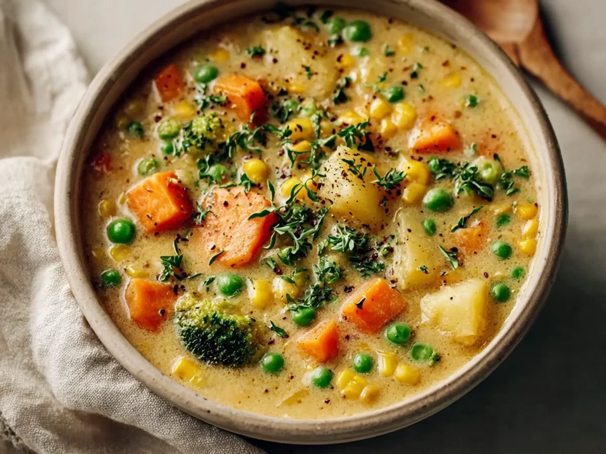 Hearty Veggie Pot Pie Soup: Crustless Comfort - Image 1
