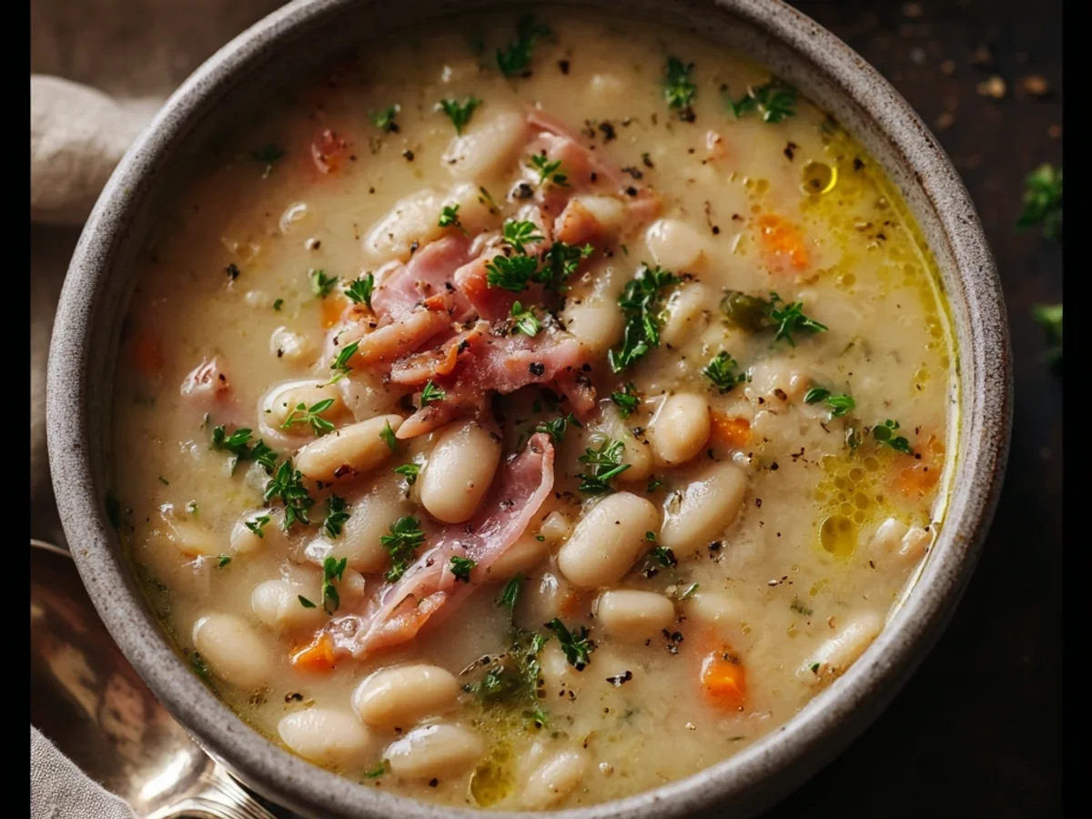 Hearty White Bean Soup with Turkey Ham: A Comfort Bowl - Image 2