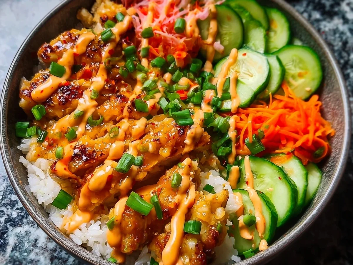 High Protein Bang Bang Chicken Bowl Meal Prep - Image 1