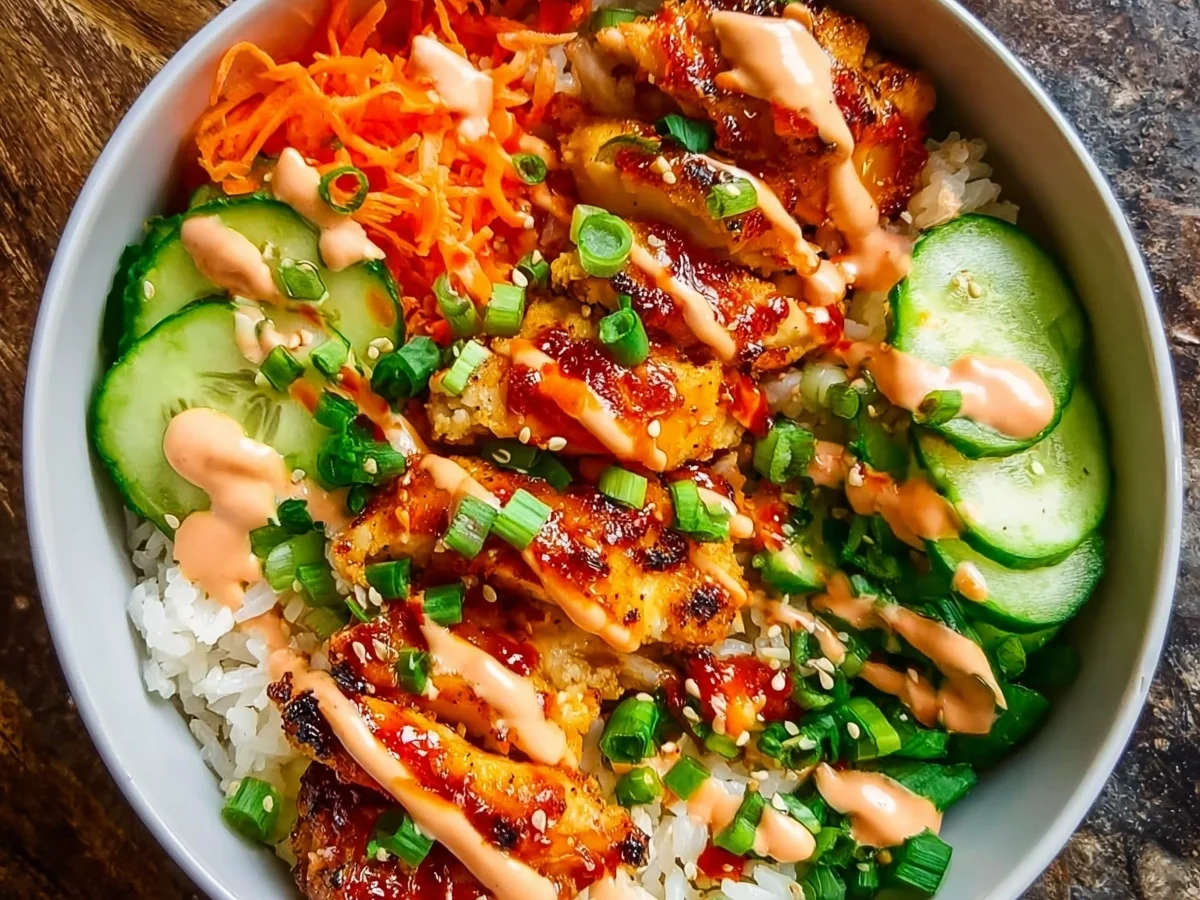 High Protein Bang Bang Chicken Bowl Meal Prep - Image 2