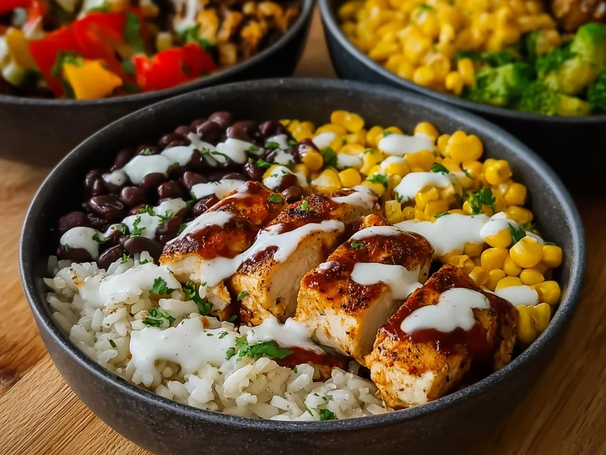 High Protein BBQ Ranch Chicken Meal Prep Bowl - Image 1