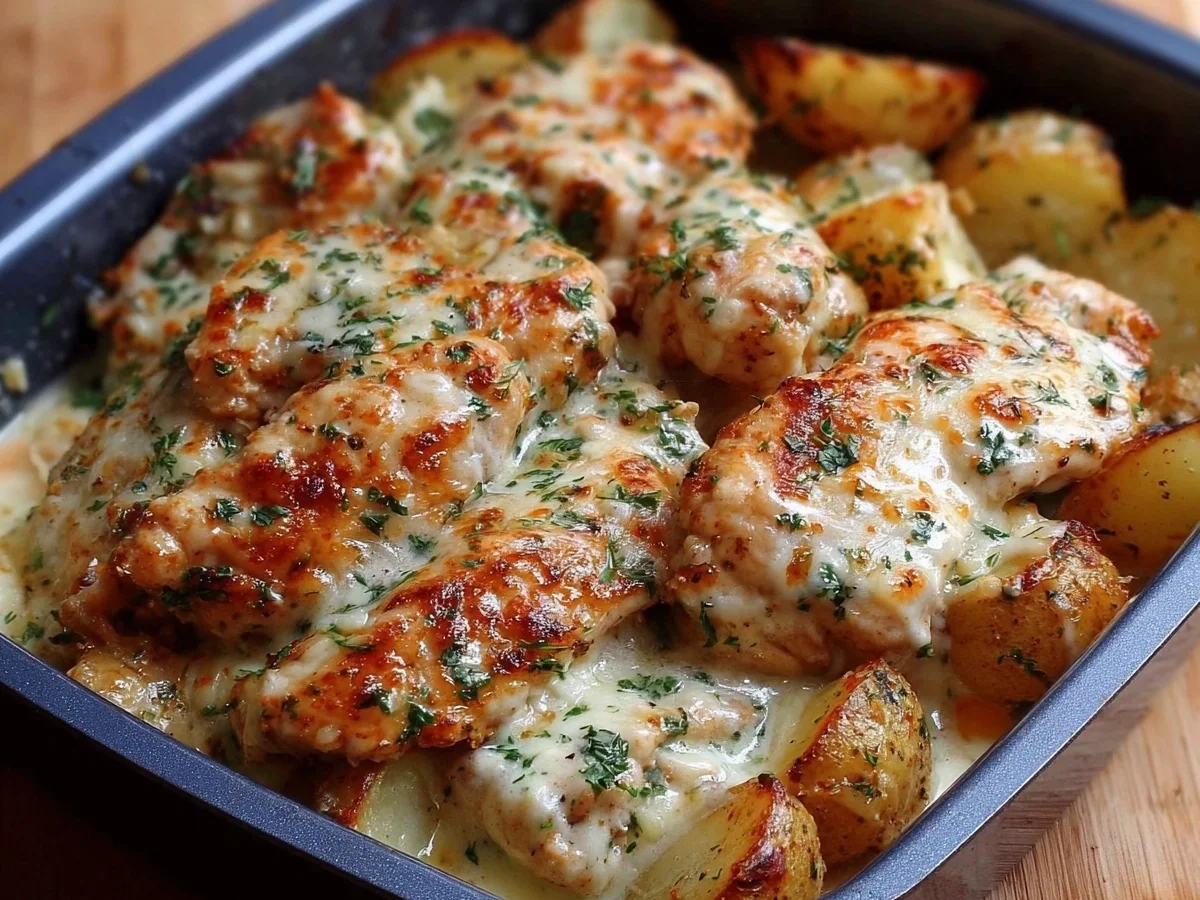High-Protein Cheesy Garlic Chicken & Potatoes - Image 2