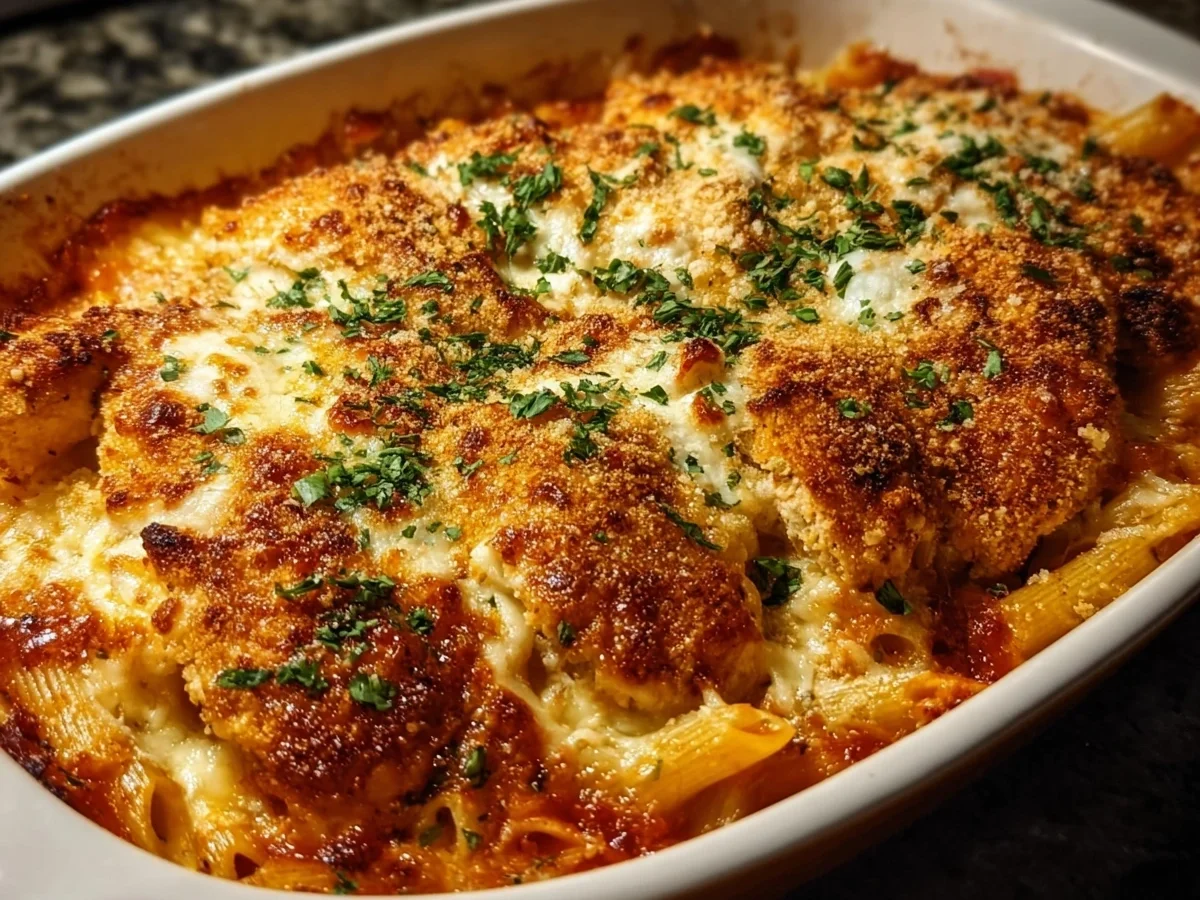 High Protein Chicken Parmesan Casserole for Family Dinner - Image 1