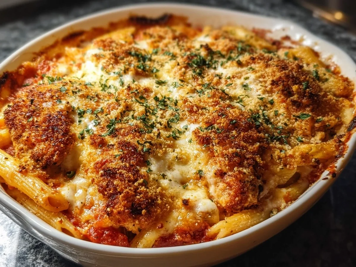High Protein Chicken Parmesan Casserole for Family Dinner - Image 2