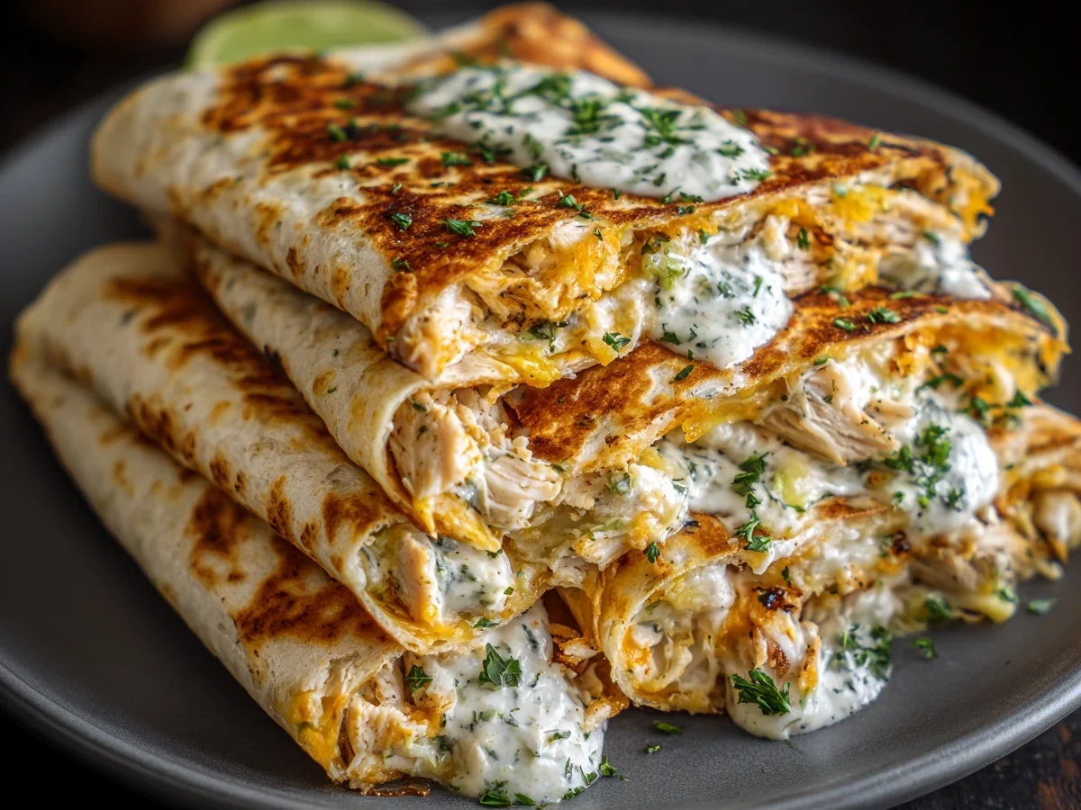 High-Protein Chicken Ranch Quesadilla: Crispy & Low-Carb - Image 2