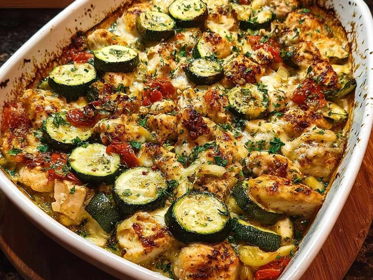 High Protein Chicken Zucchini Bake for Easy Weeknight Dinners - Image 1