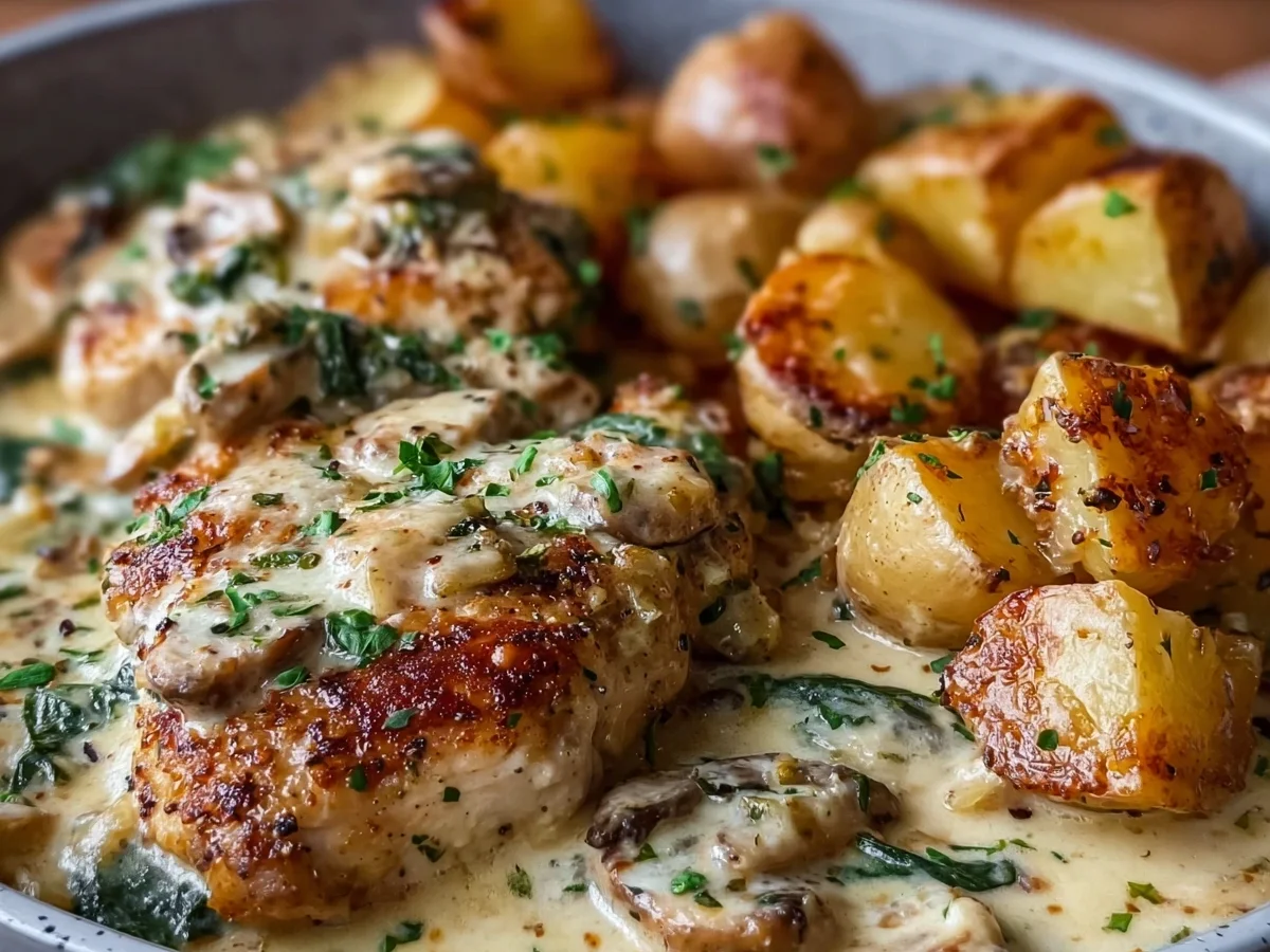 High Protein Creamy Garlic Cheesy Chicken & Potatoes - Image 2