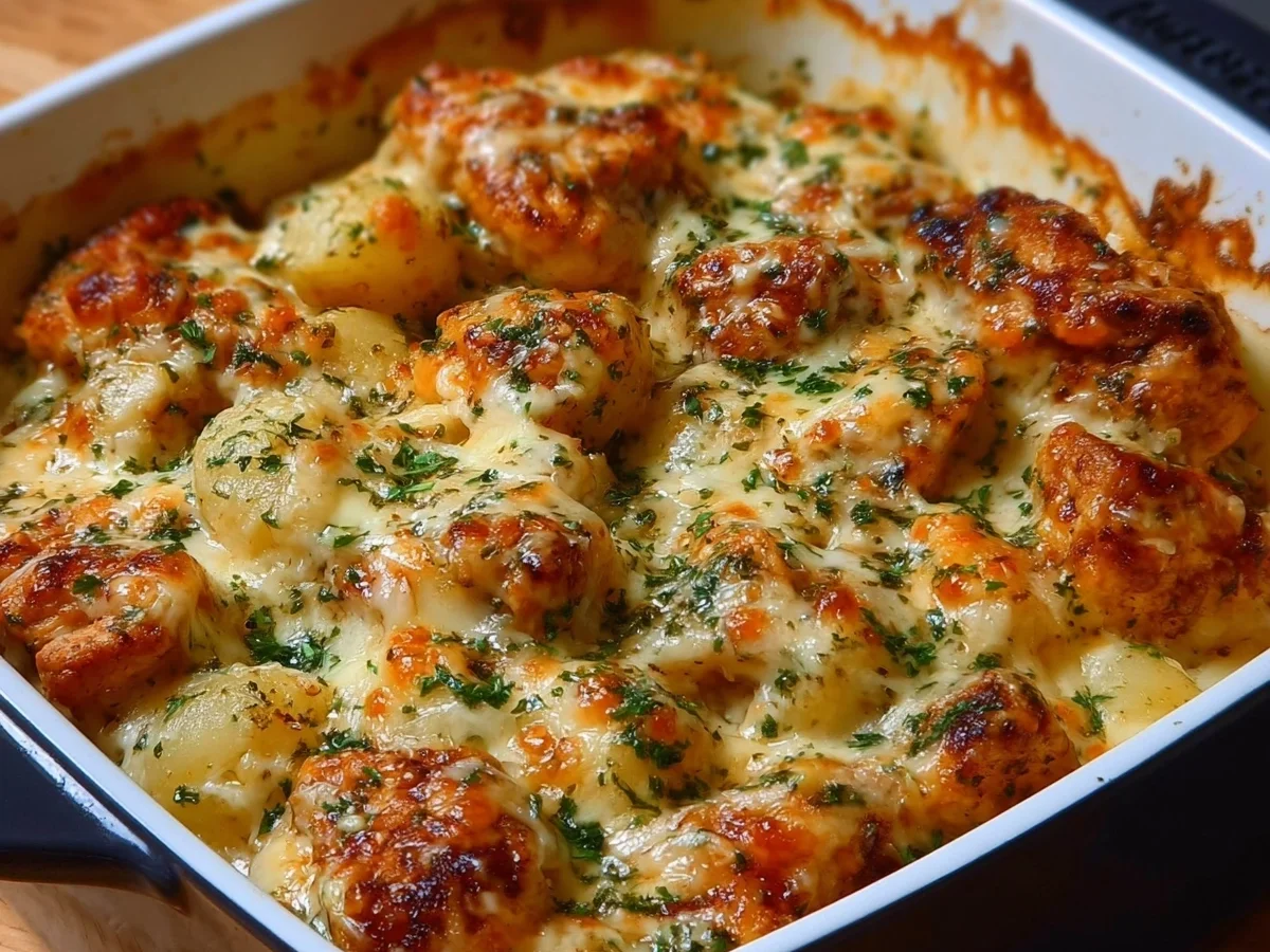 High-Protein Creamy Garlic Chicken & Cheesy Potatoes - Image 2