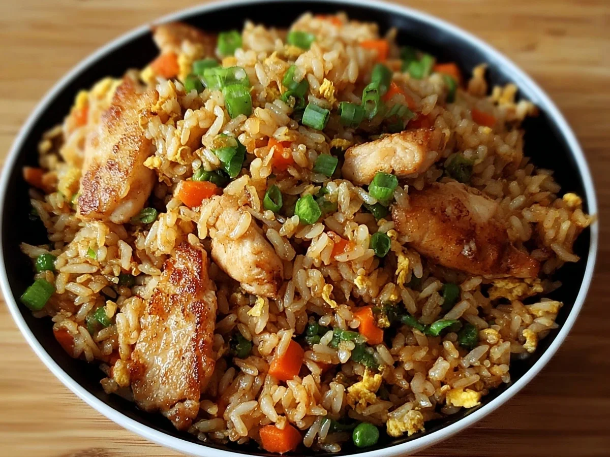 High Protein Crispy Garlic Chicken Fried Rice - Image 1