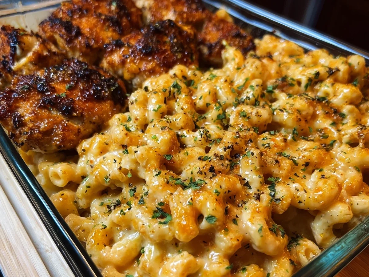 High Protein Honey Garlic Butter Chicken & Mac & Cheese - Image 2