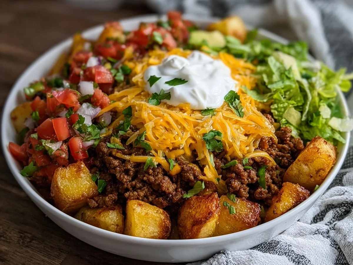High-Protein Loaded Potato Taco Bowl Meal Prep - Image 2