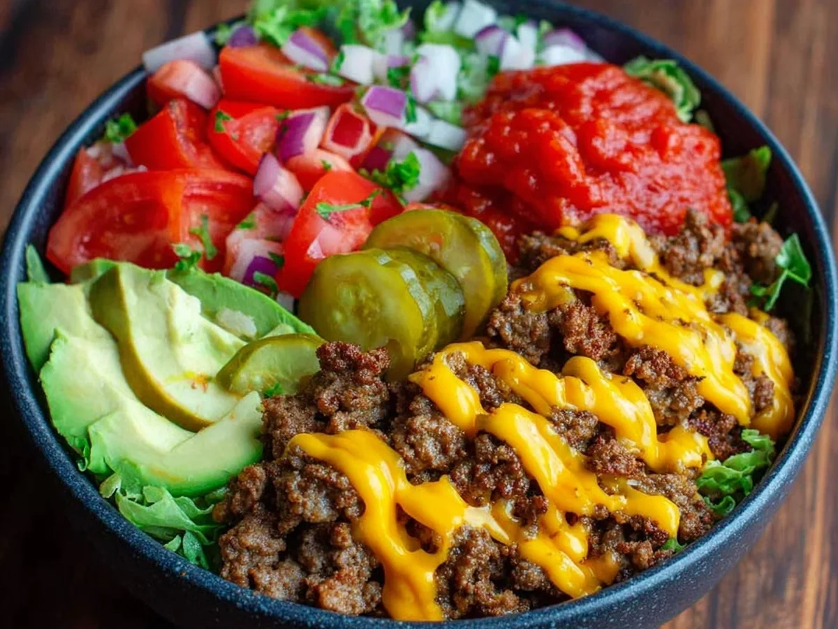 High-Protein Low-Carb Cheeseburger Bowls for Meal Prep - Image 2