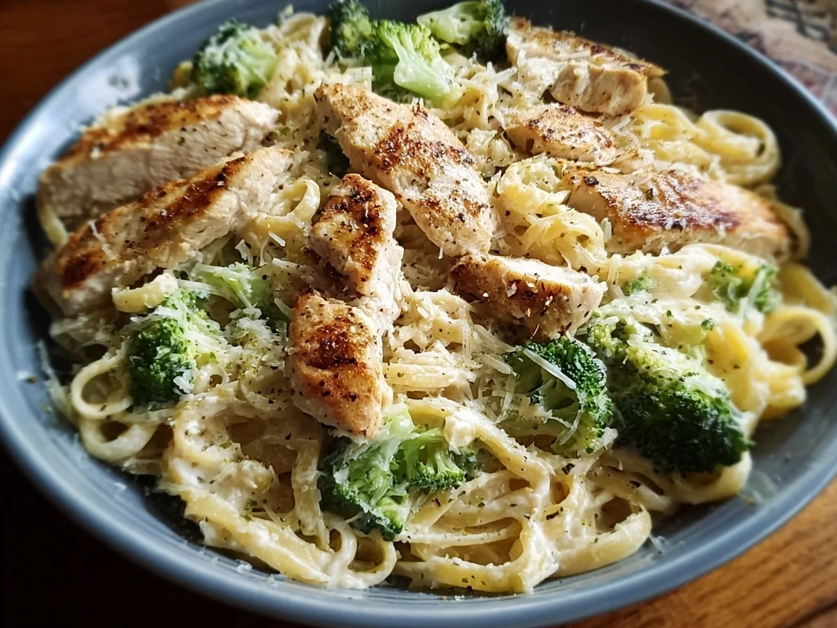 High Protein Skinny Chicken Broccoli Alfredo - Image 1