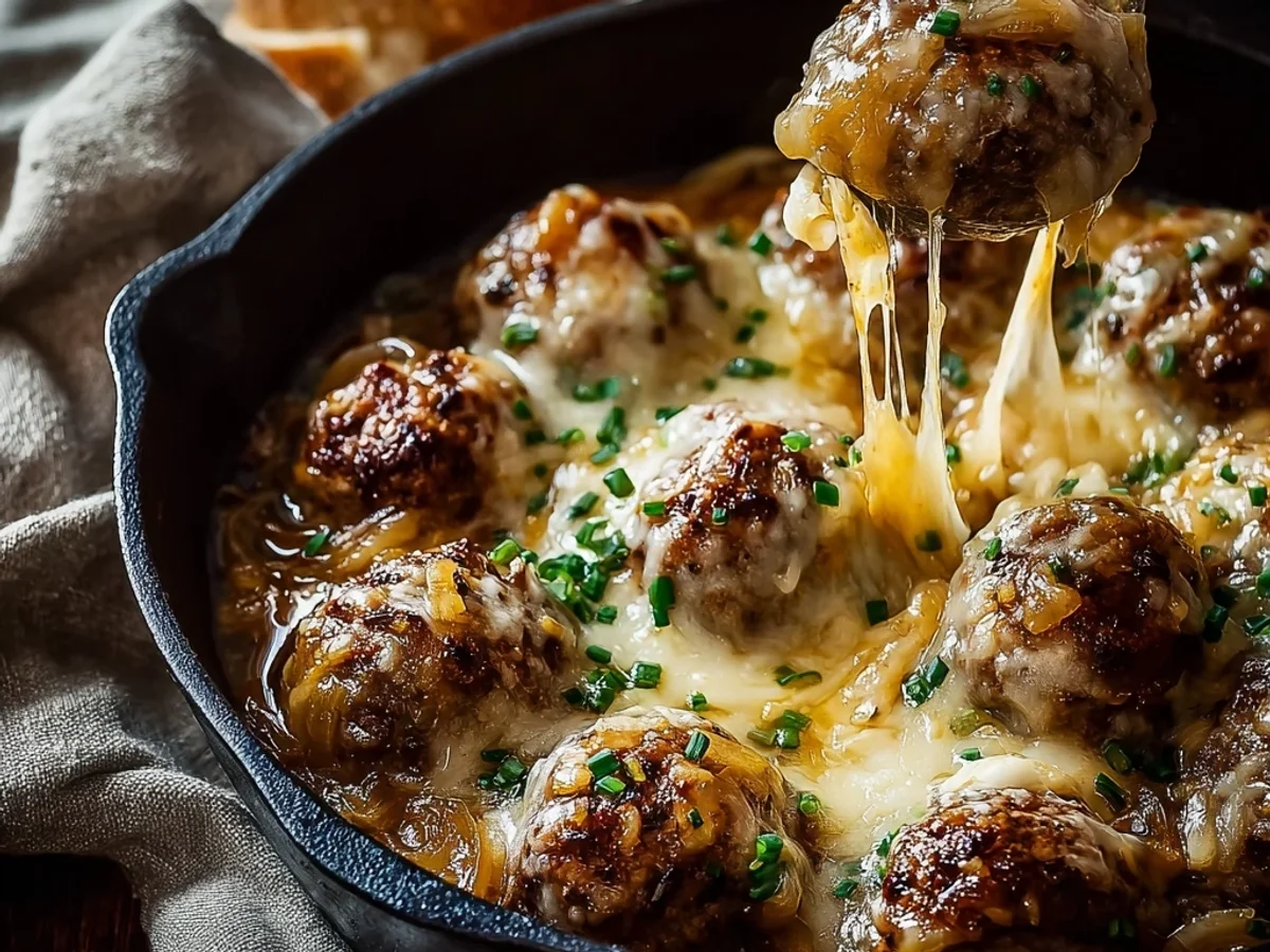 Homestyle Cheesy French Onion Meatballs - Image 2
