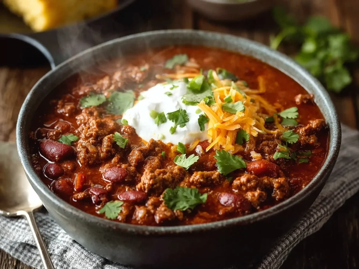 Homestyle Crockpot Ground Beef & Bean Chili - Image 2