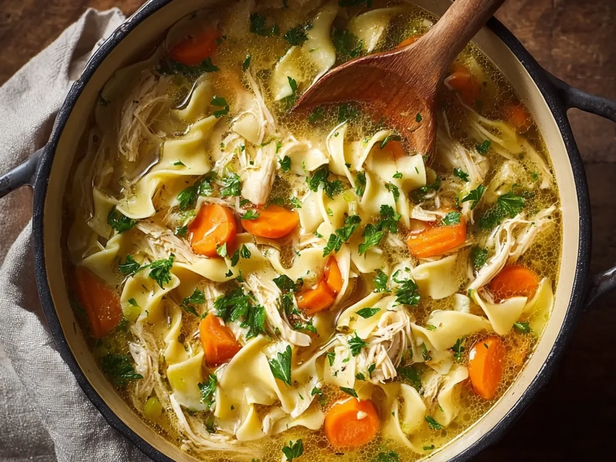 Homestyle Slow Cooker Chicken Noodle Soup for Easy Nights - Image 1