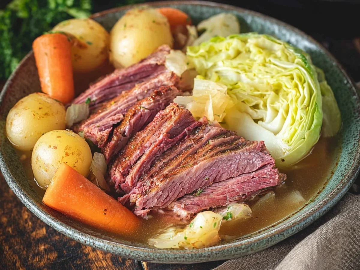 Homestyle Slow Cooker Corned Beef and Cabbage - Image 1