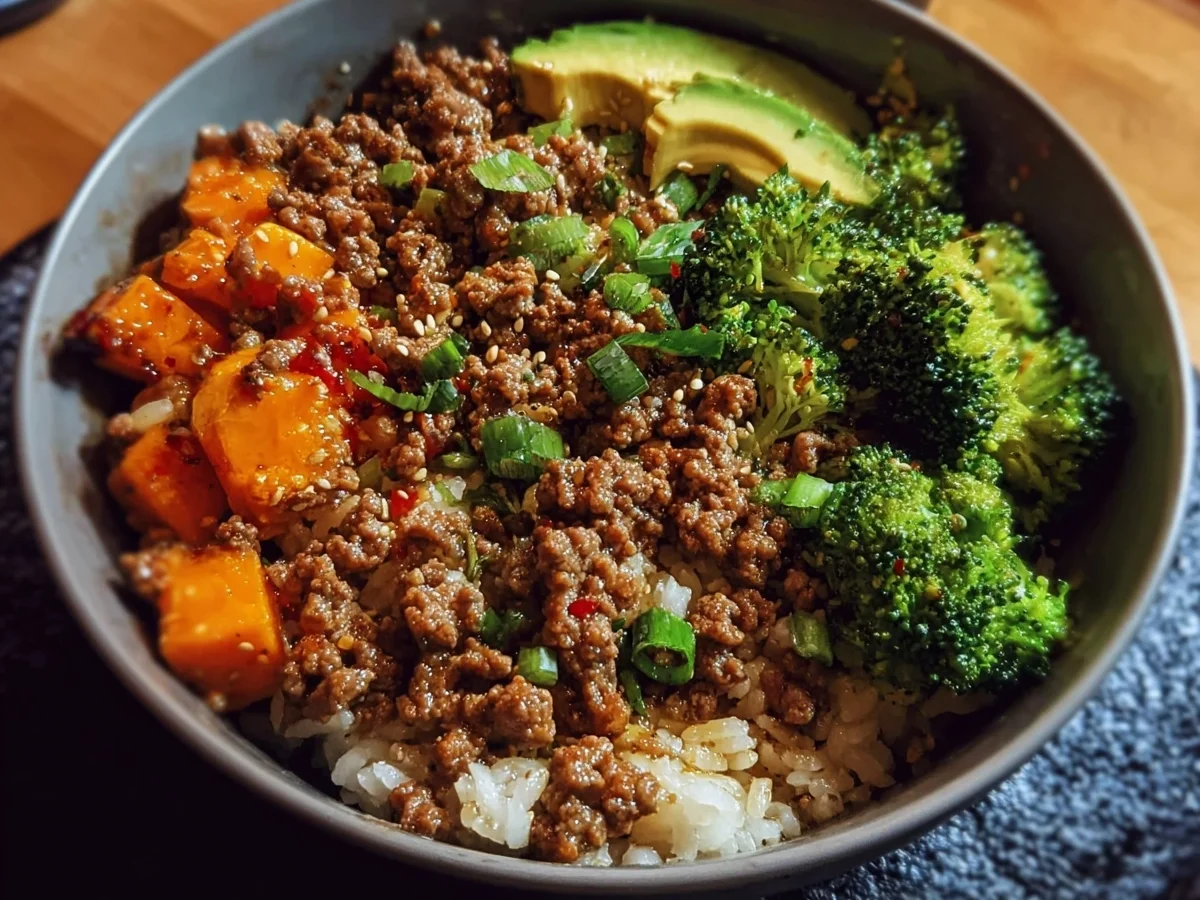Hot Honey Ground Beef Bowl | High-Protein Meal Prep - Image 2