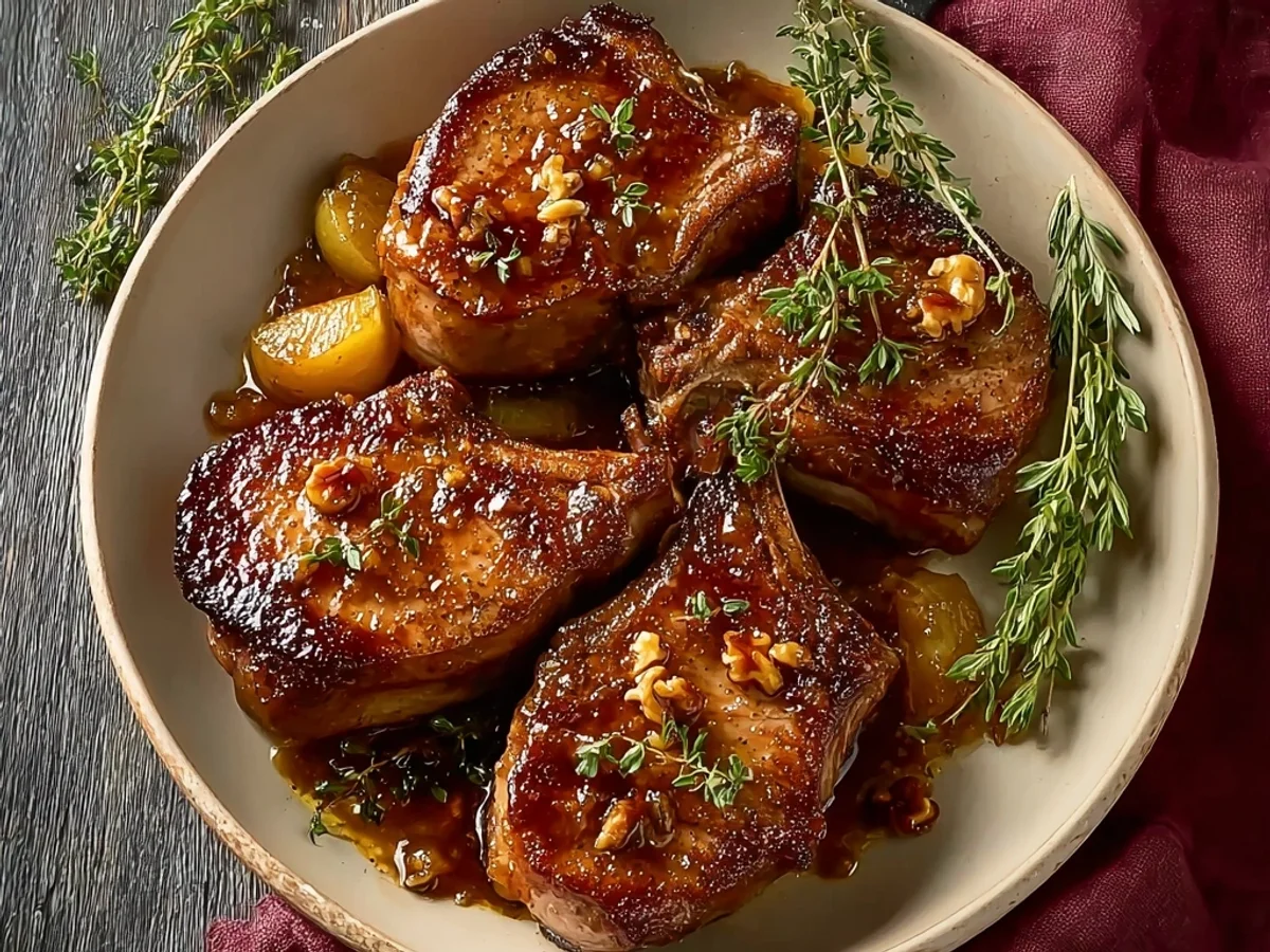 Juicy Apple Butter Lamb Chops: A Sweet & Savory Dinner - Image 1