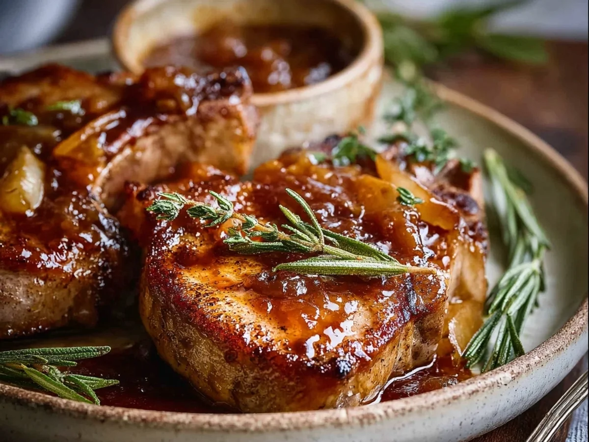 Juicy Apple Butter Lamb Chops: Quick Skillet Recipe - Image 1