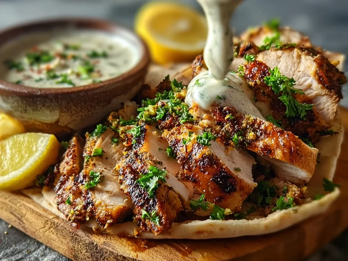 Juicy Chicken Shawarma with Creamy Garlic Sauce - Image 2