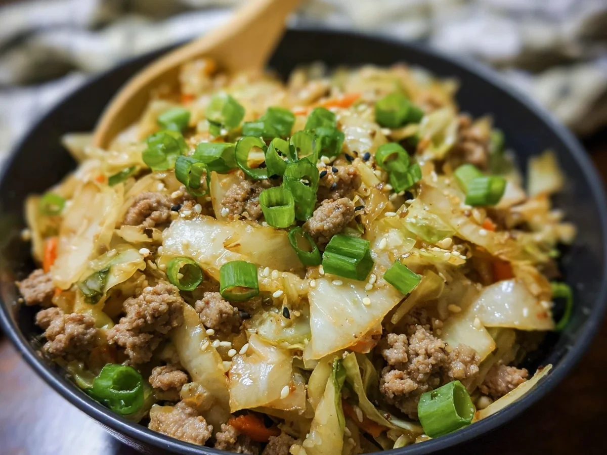 Keto Egg Roll in a Bowl: Quick Asian Dinner Recipe - Image 1
