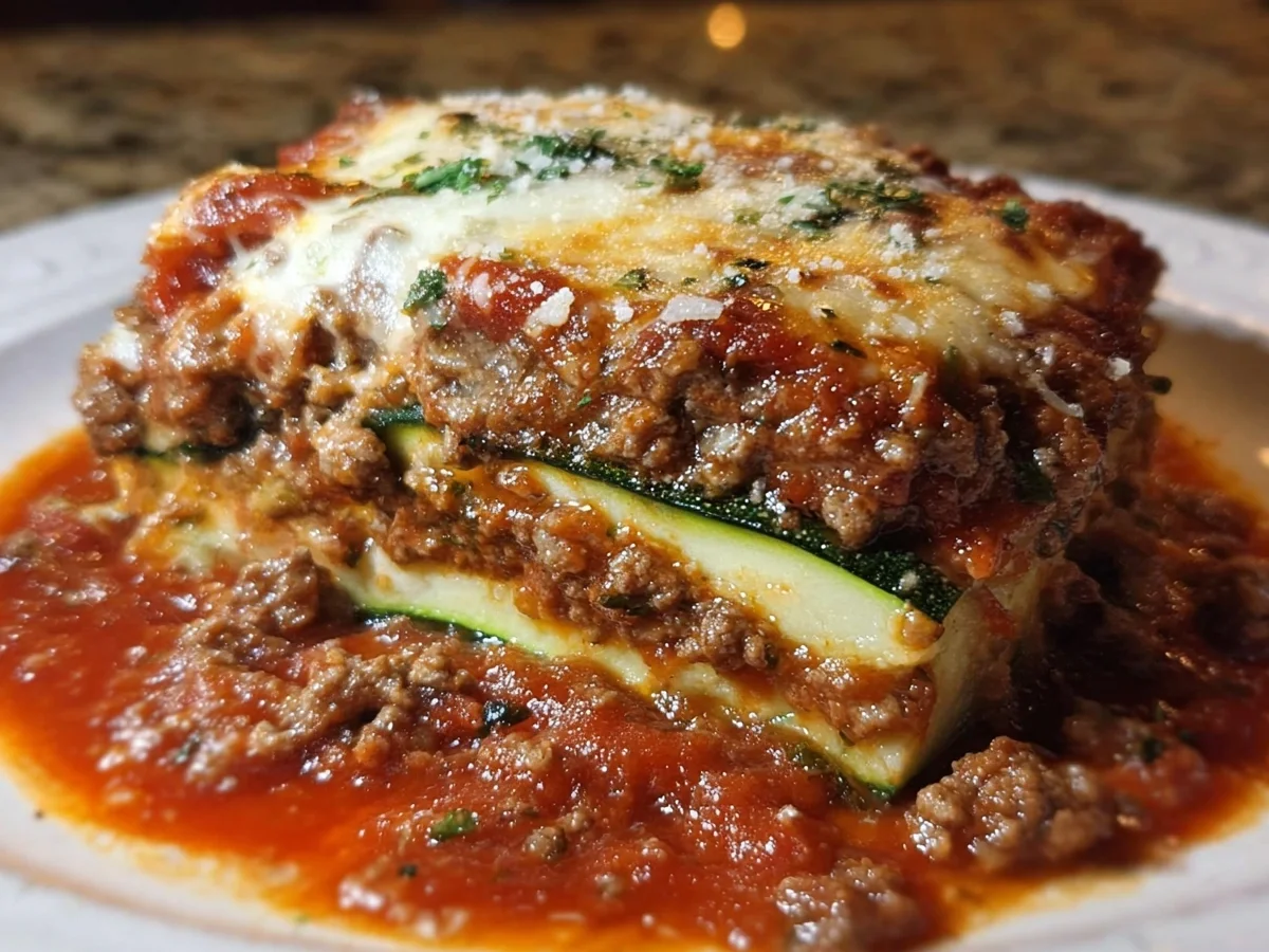 Keto Zucchini Lasagna: Low Carb Main Course - Image 1