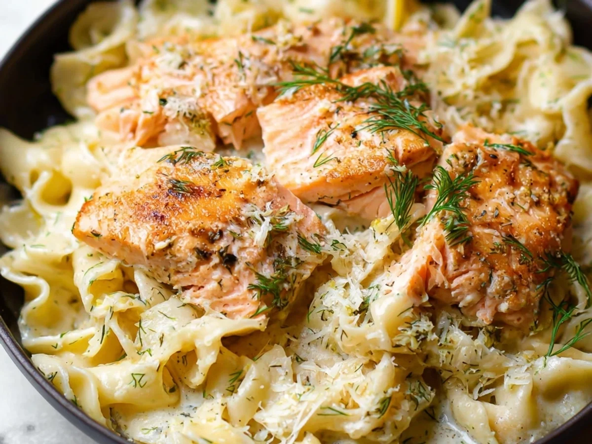 Lemon Dill Salmon Pasta: Fresh & Flavorful Dinner - Image 1