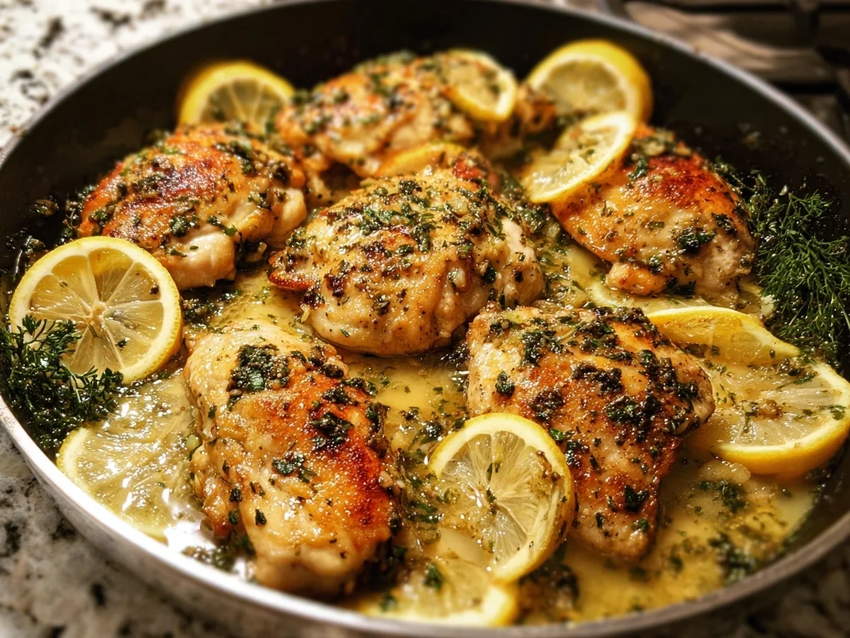 Lemon Garlic Skillet Chicken: Easy 20-Minute Meal - Image 1