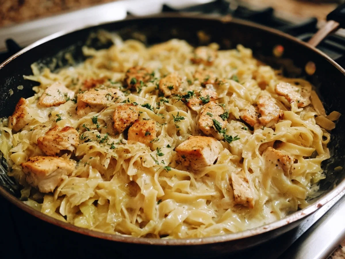 Low-Carb Creamy Alfredo Cabbage Pasta - Image 2