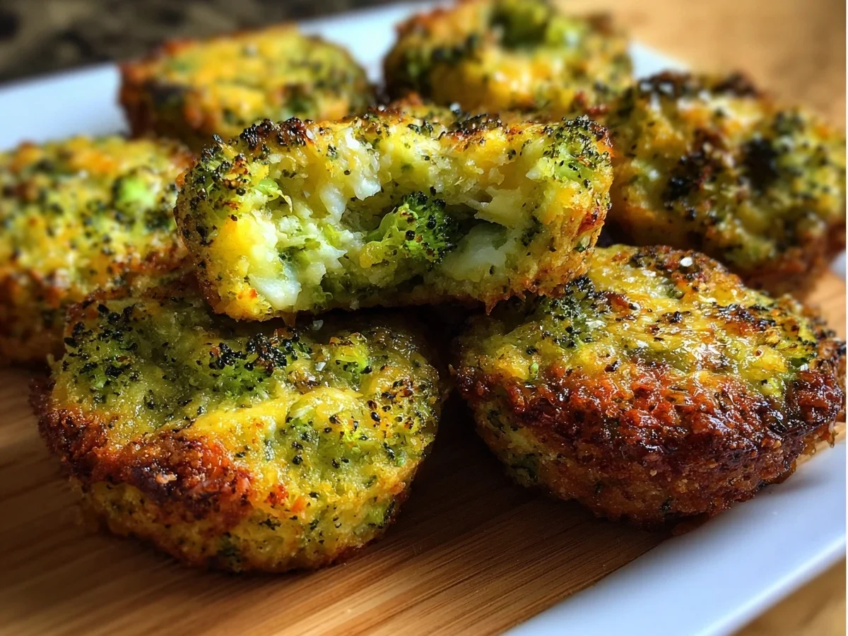 Low-Carb Crispy Broccoli Cheese Rounds - Easy Keto Snack - Image 1