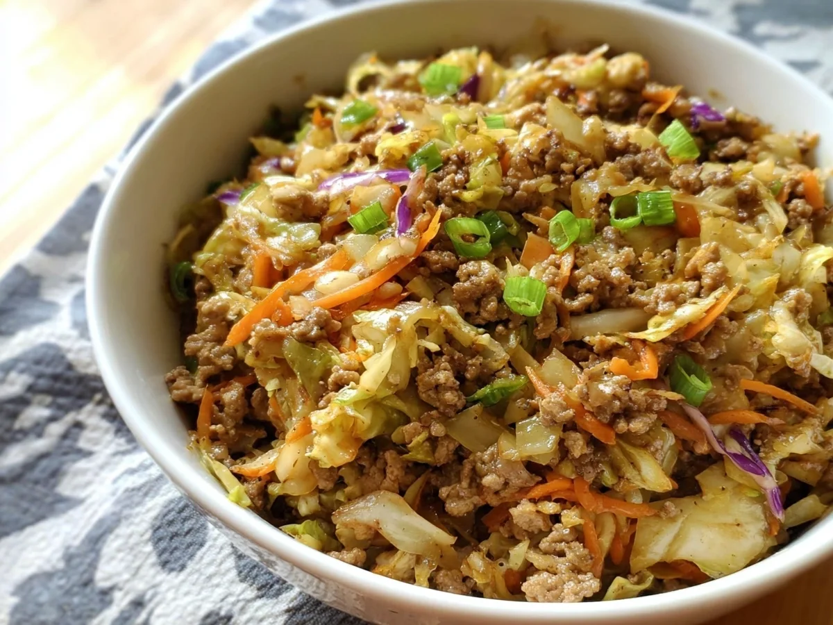 Low Carb Egg Roll in a Bowl: Easy One-Pan Meal - Image 1