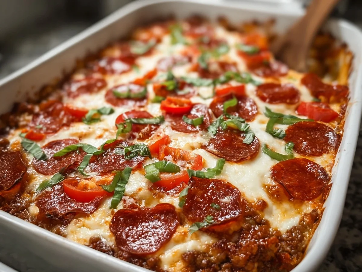 Low Carb Pizza Casserole: Quick & Easy Dinner Tonight - Image 1