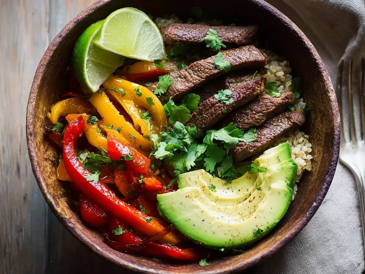 Low Carb Steak Fajita Bowl: Sizzling & Simple Weeknight Meal - Image 2